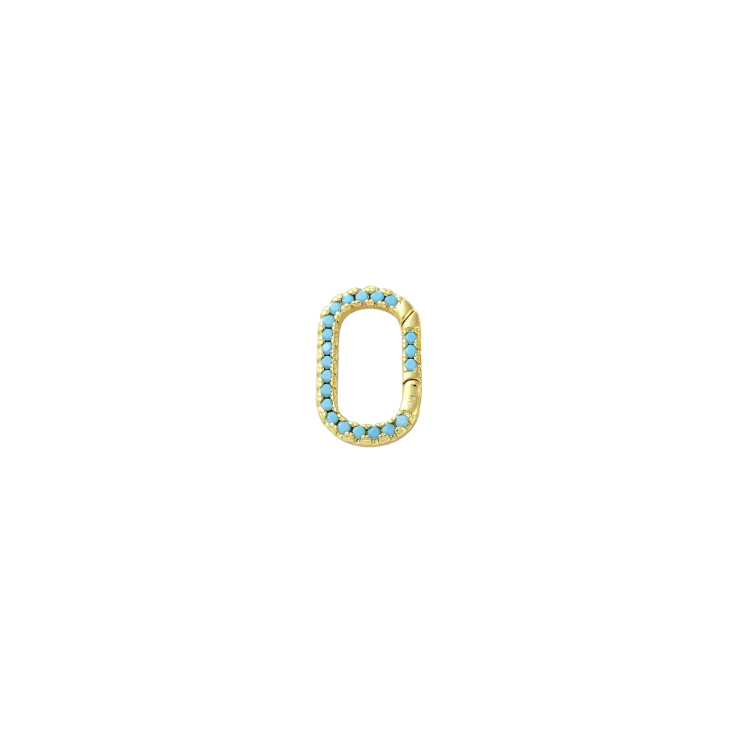 Gold Turquoise Blair Carabiner
