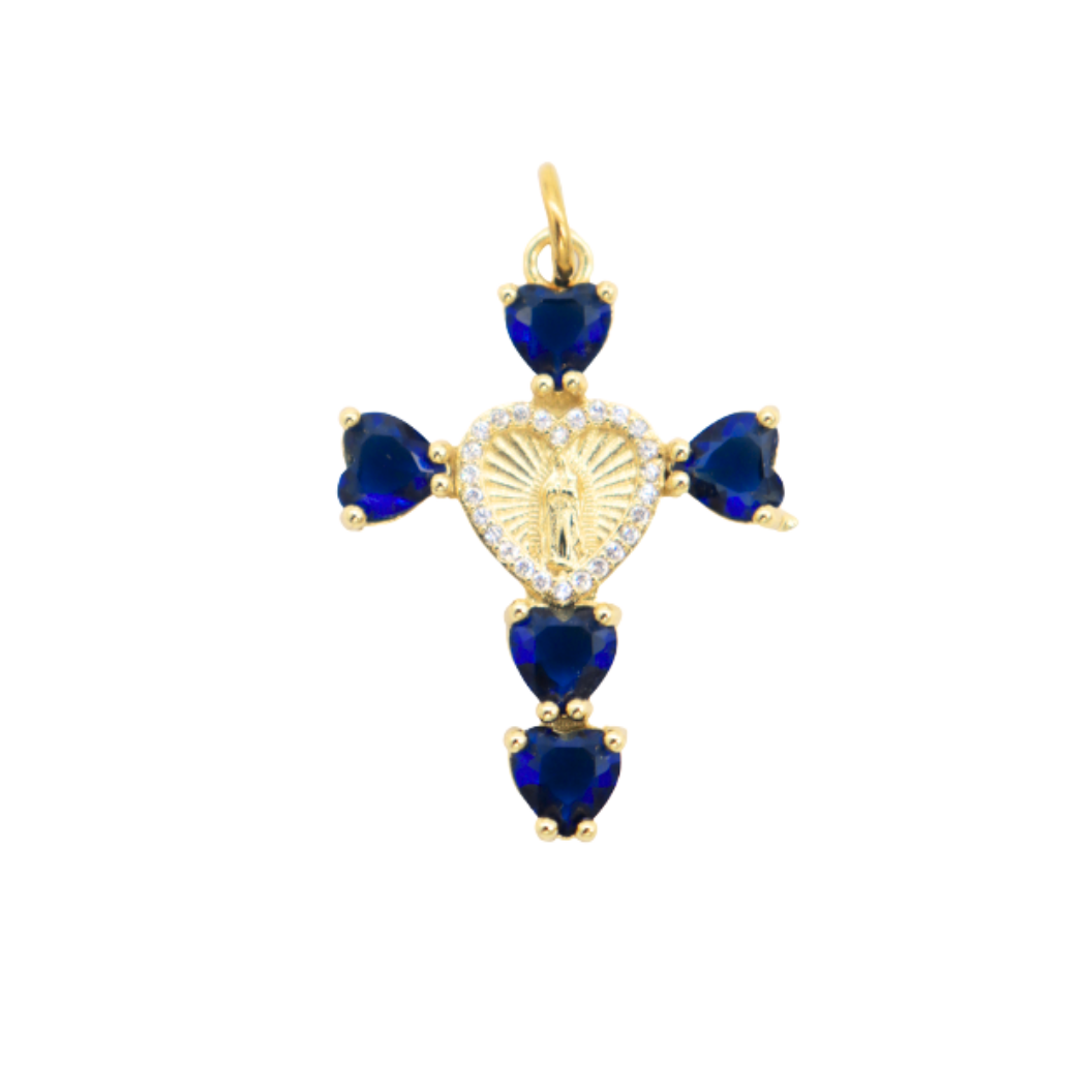 Gold Virgin Mary Cross Charm | Assorted