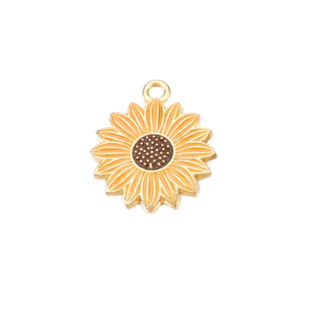 Gold Classic Sunflower Charm
