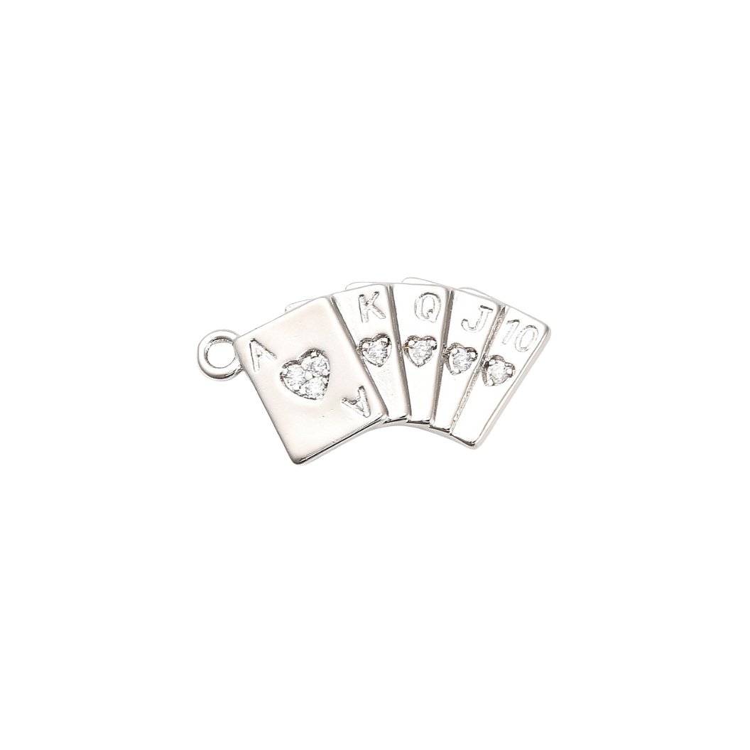 Transparent view of the Silver Royal Heart Suite Charm