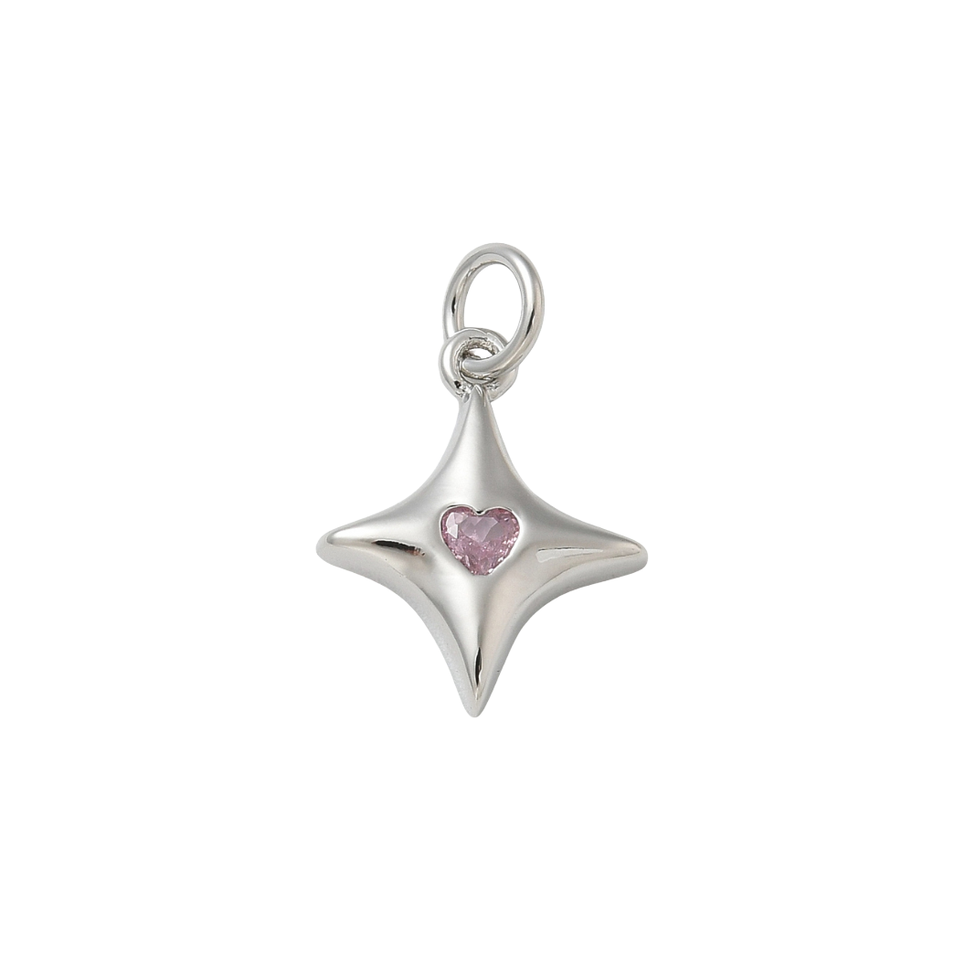 Transparent view of the Silver Gleaming Star Charm