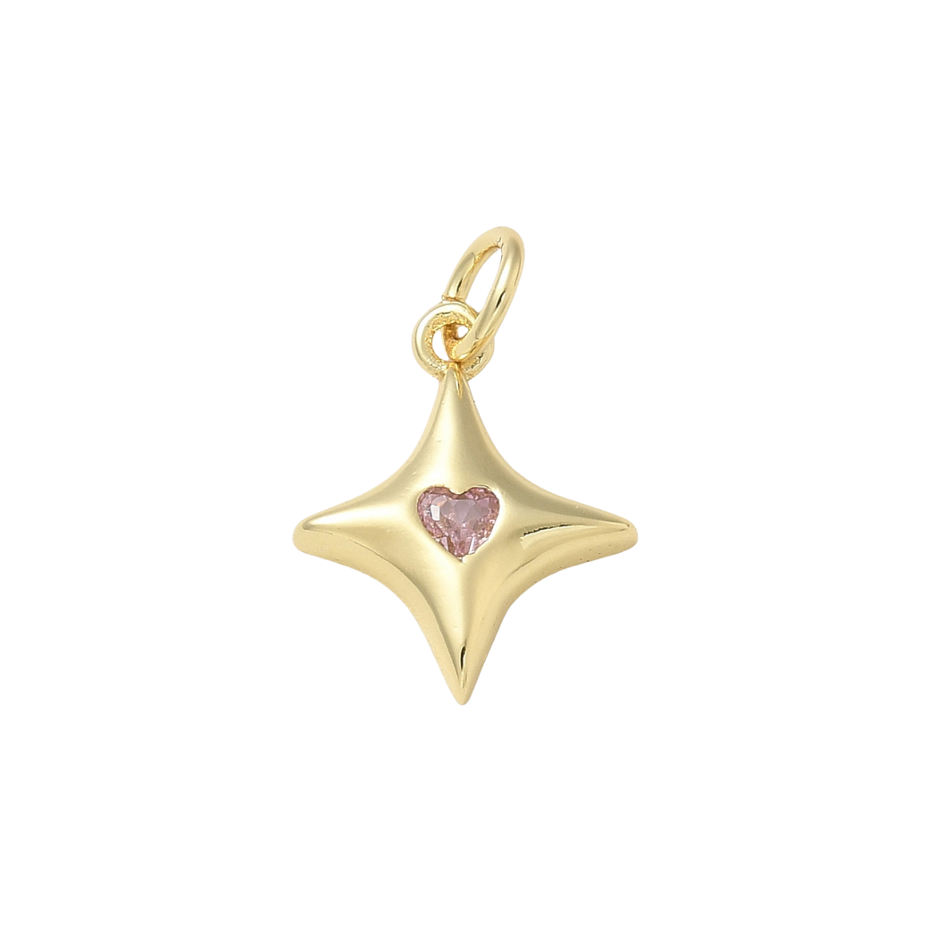 Transparent view of the Gold Gleaming Star Charm