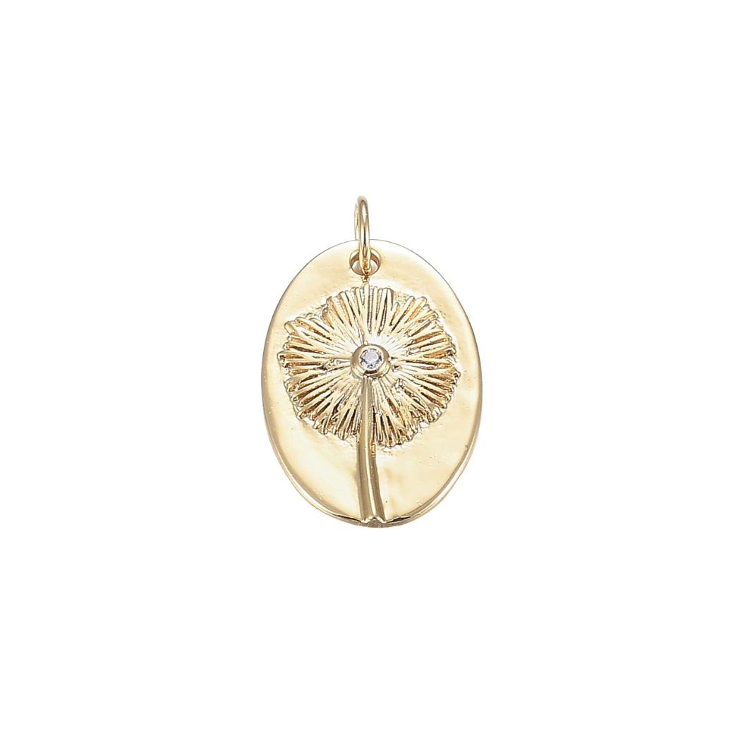 Transparent view of the Gold Wish Upon A Dandelion Charm