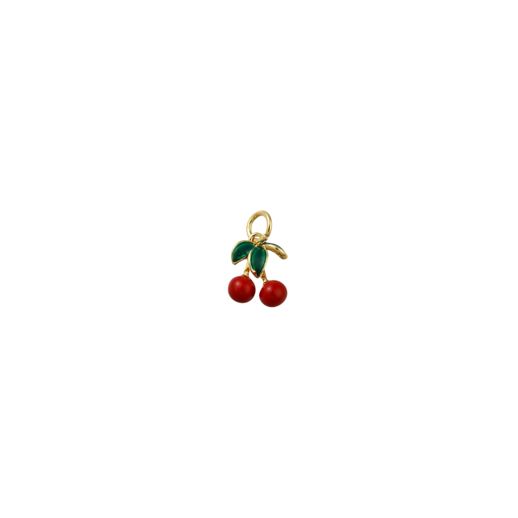 Gold Sweet Cherry Duo Charm