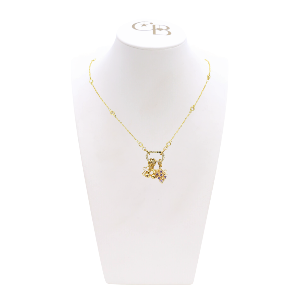 Front view of the Fruitful Girl Necklace on CB Bust