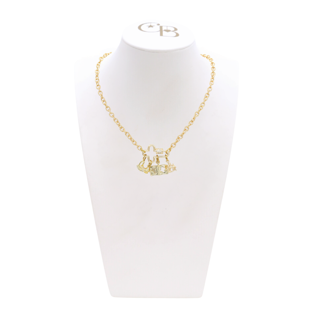 Front view of the Illuminate Necklace on CB Bust