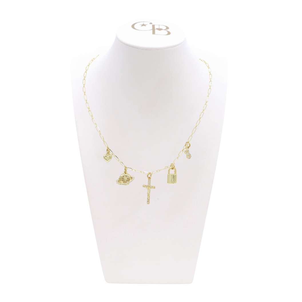 Front view of the John 3:16 Necklace on CB Bust