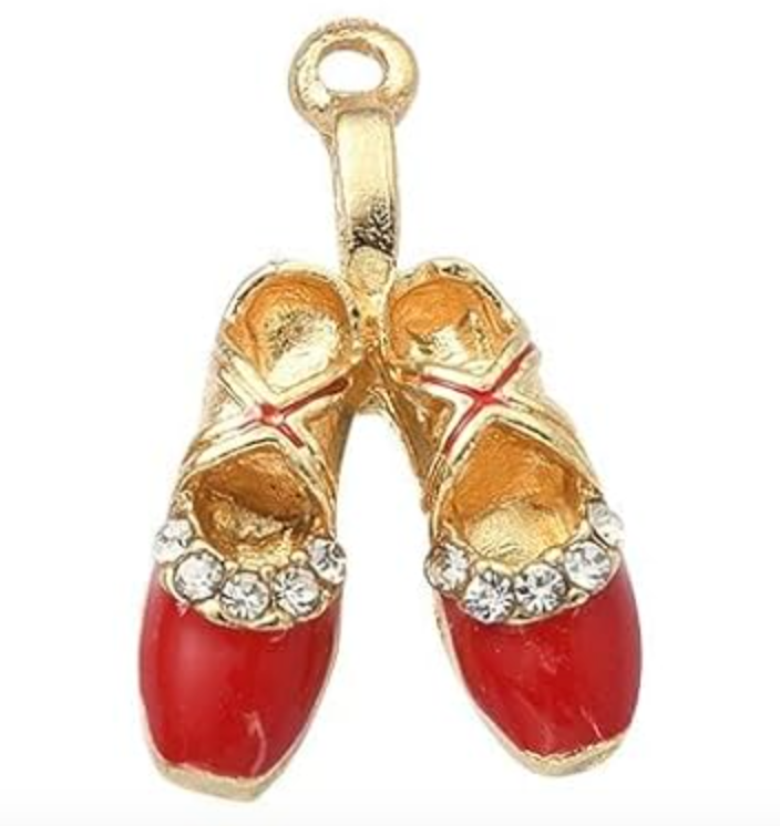 Gold Twinkle Toes Ballet Slipper Charms | Assorted