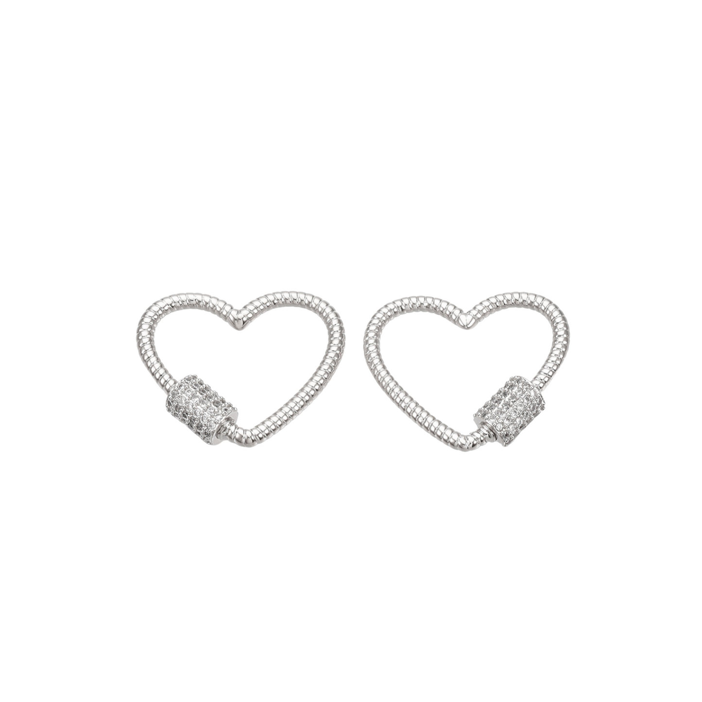 Front of two Silver Heart Gabi