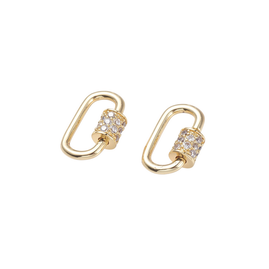 Two Small Gold Gabi Carabiners