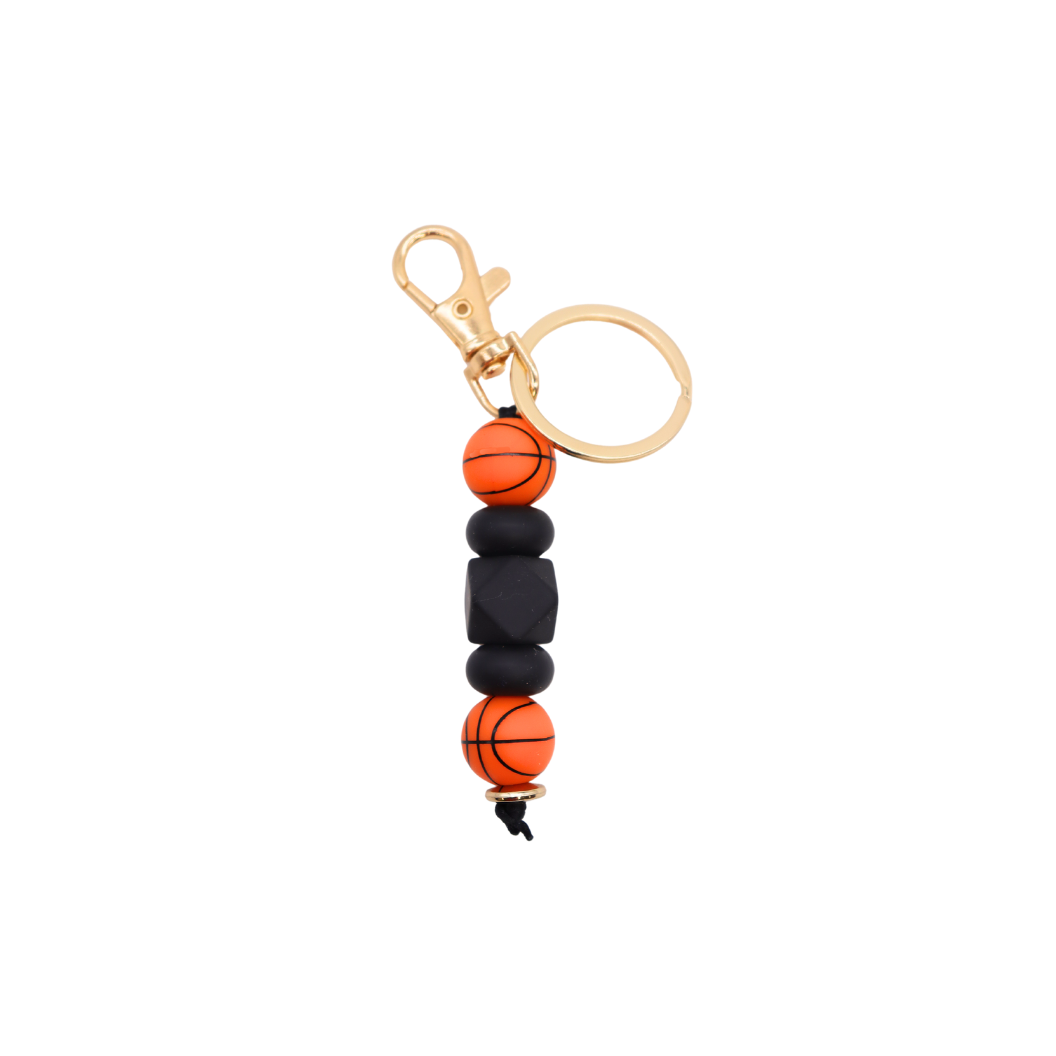 Black & Orange Basketball Keychain