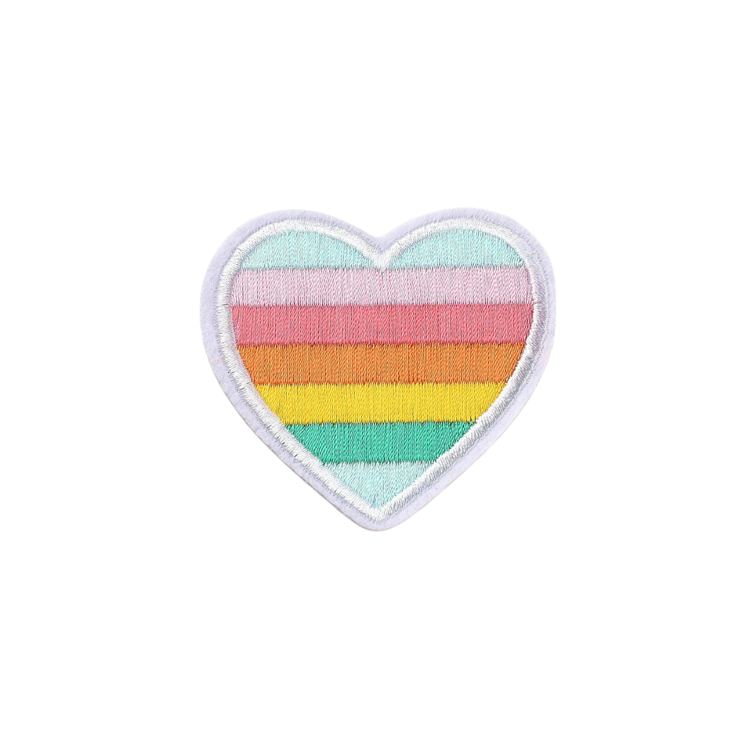 Front view of the Heart Rainbow Patch