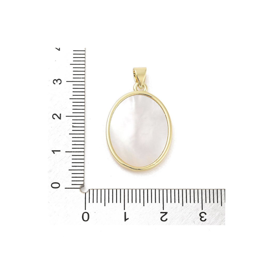 Gold Shell Floral Charm