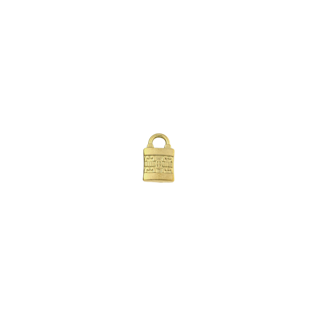 Gold Promise Lock Charm | Waterproof Stainless Steel
