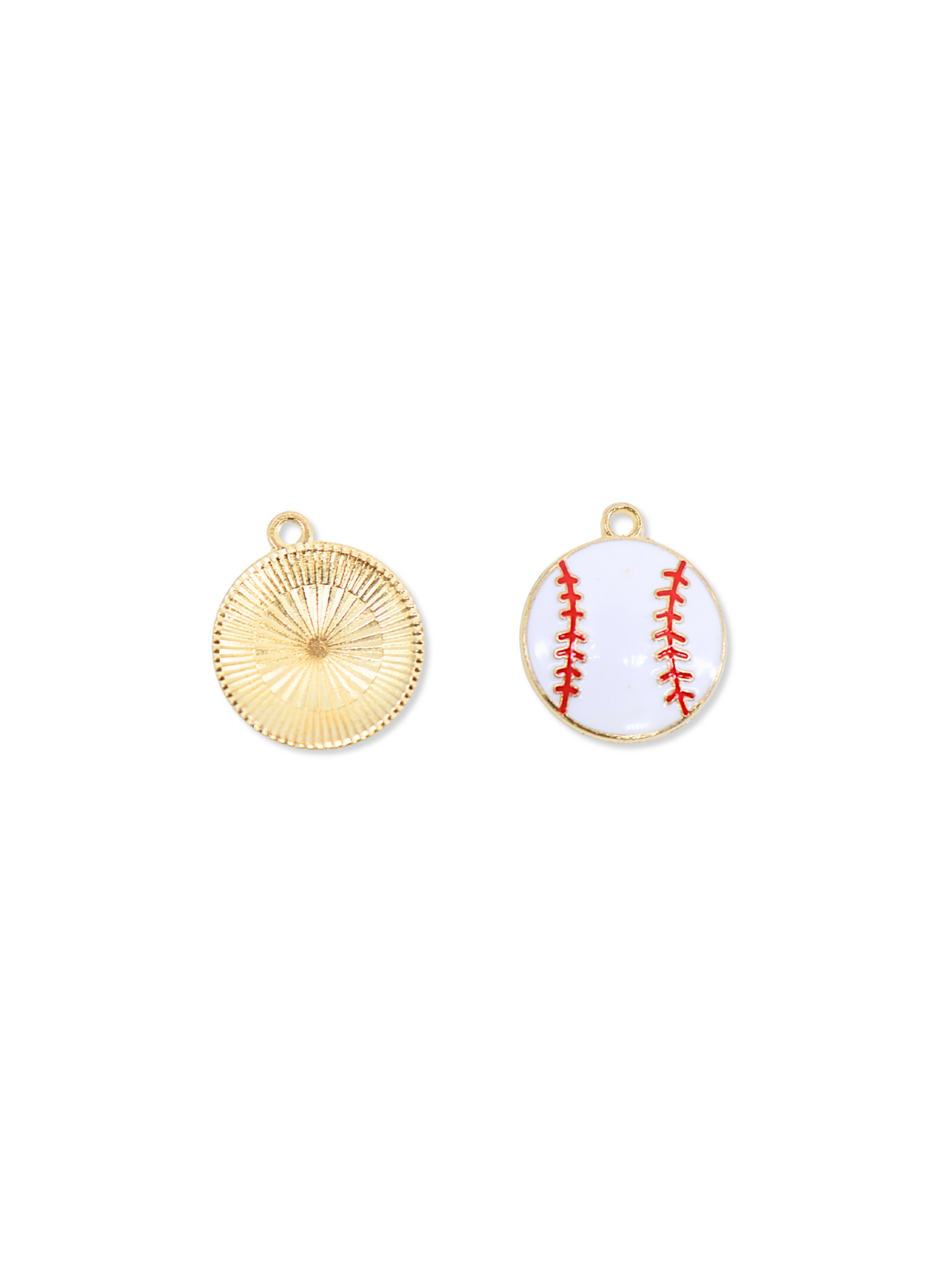 Gold Strike Zone Baseball Charm
