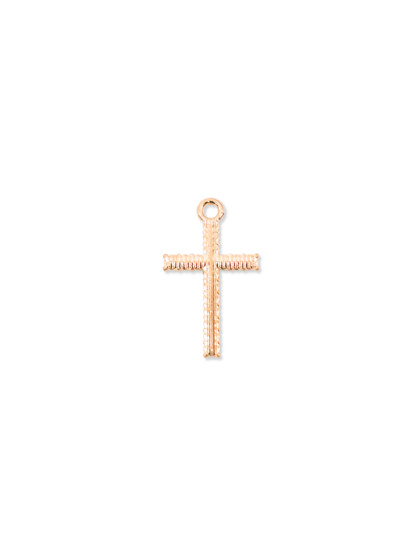 Gold Rhinestone Cross Charm