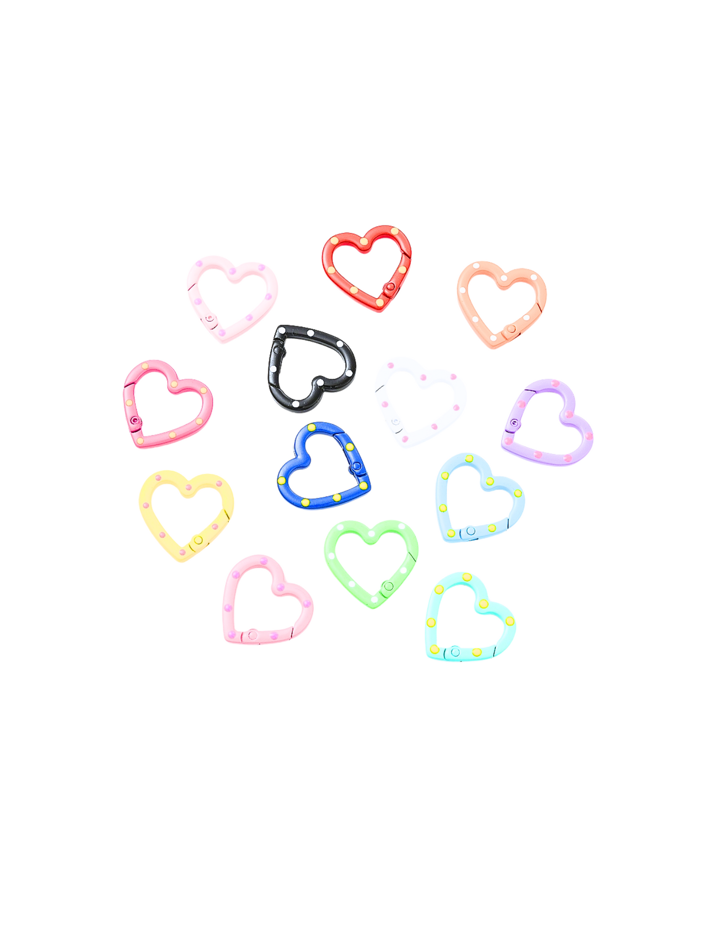 Multi color assortment of carabiners.