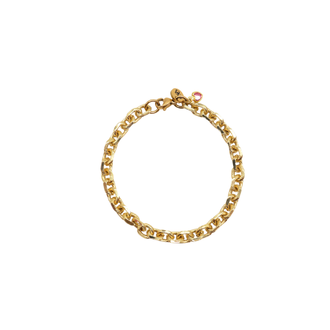 Transparent view of the Gold Jamesyn Charm Bracelet