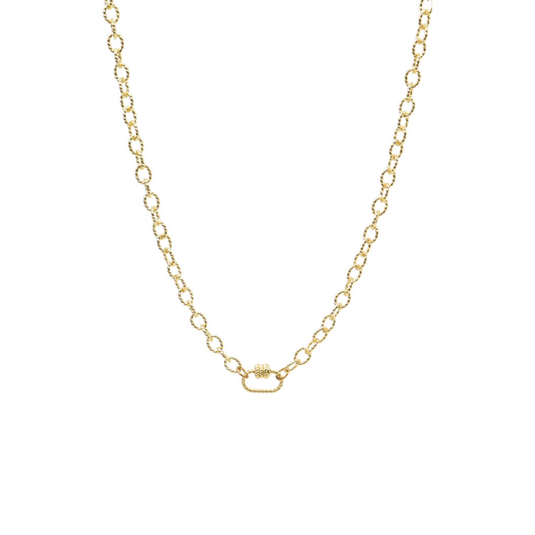 Gold Alexis Necklace with Small Bella Carabiner