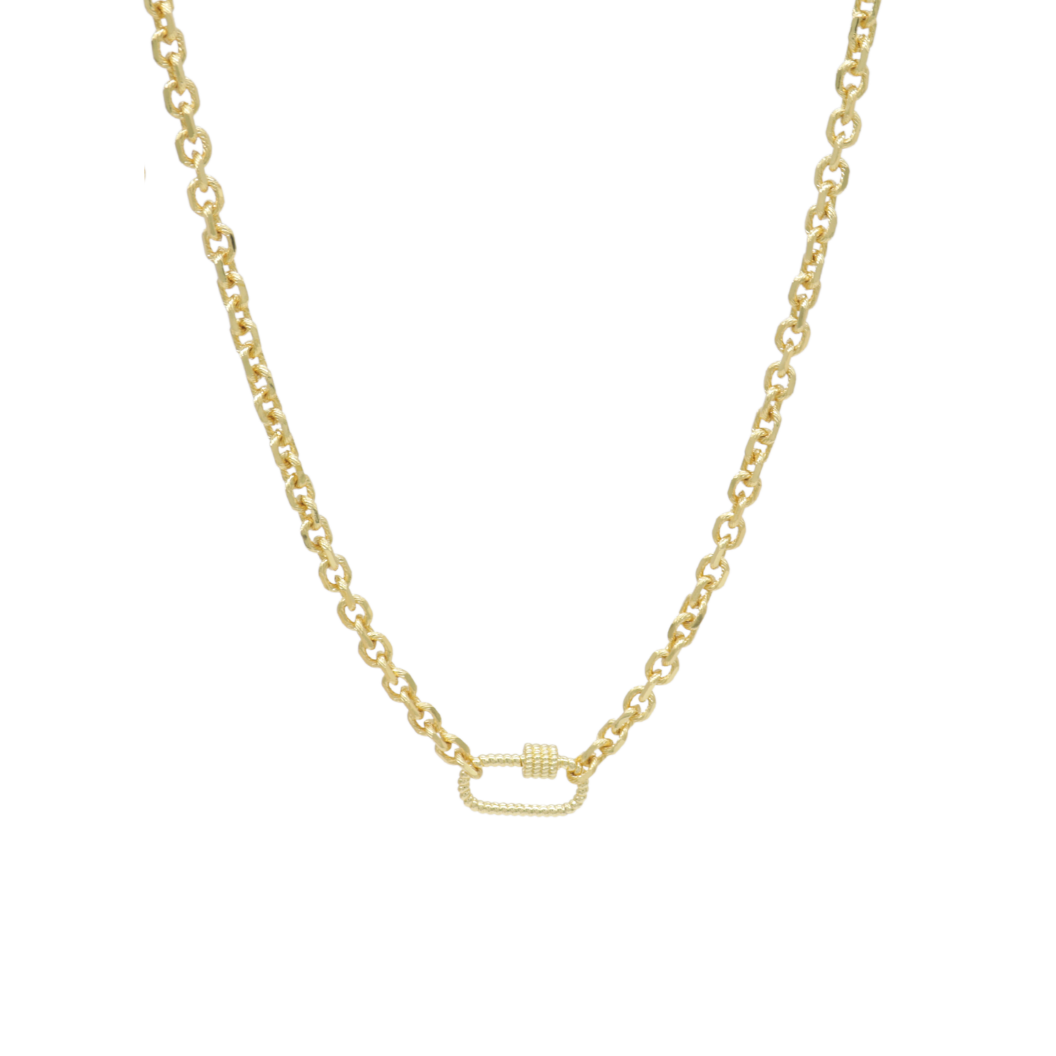 Gold Jamesyn Necklace with Bella Carabiner
