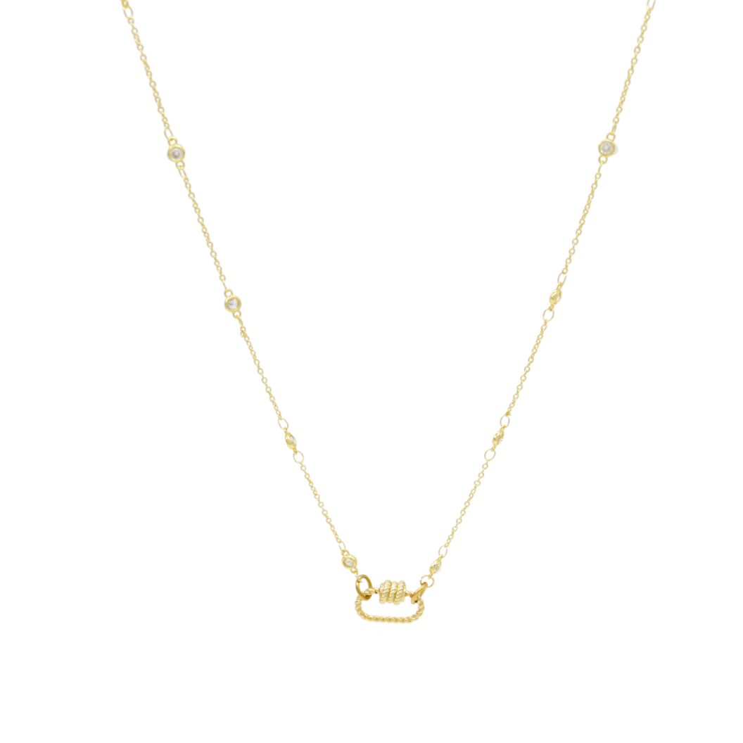 Gold Sophie Necklace with Small Bella Carabiner