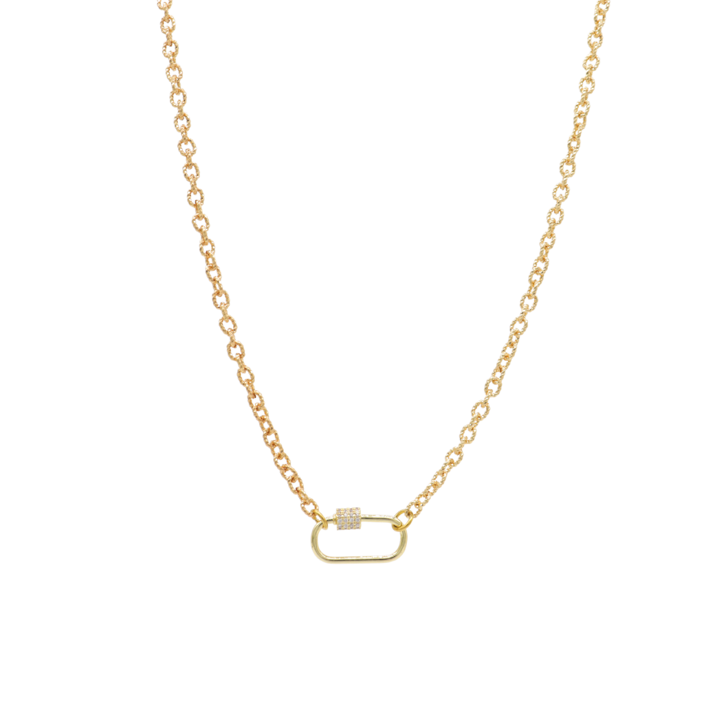 Gold Ruth Necklace With Large Gabi Carabiner