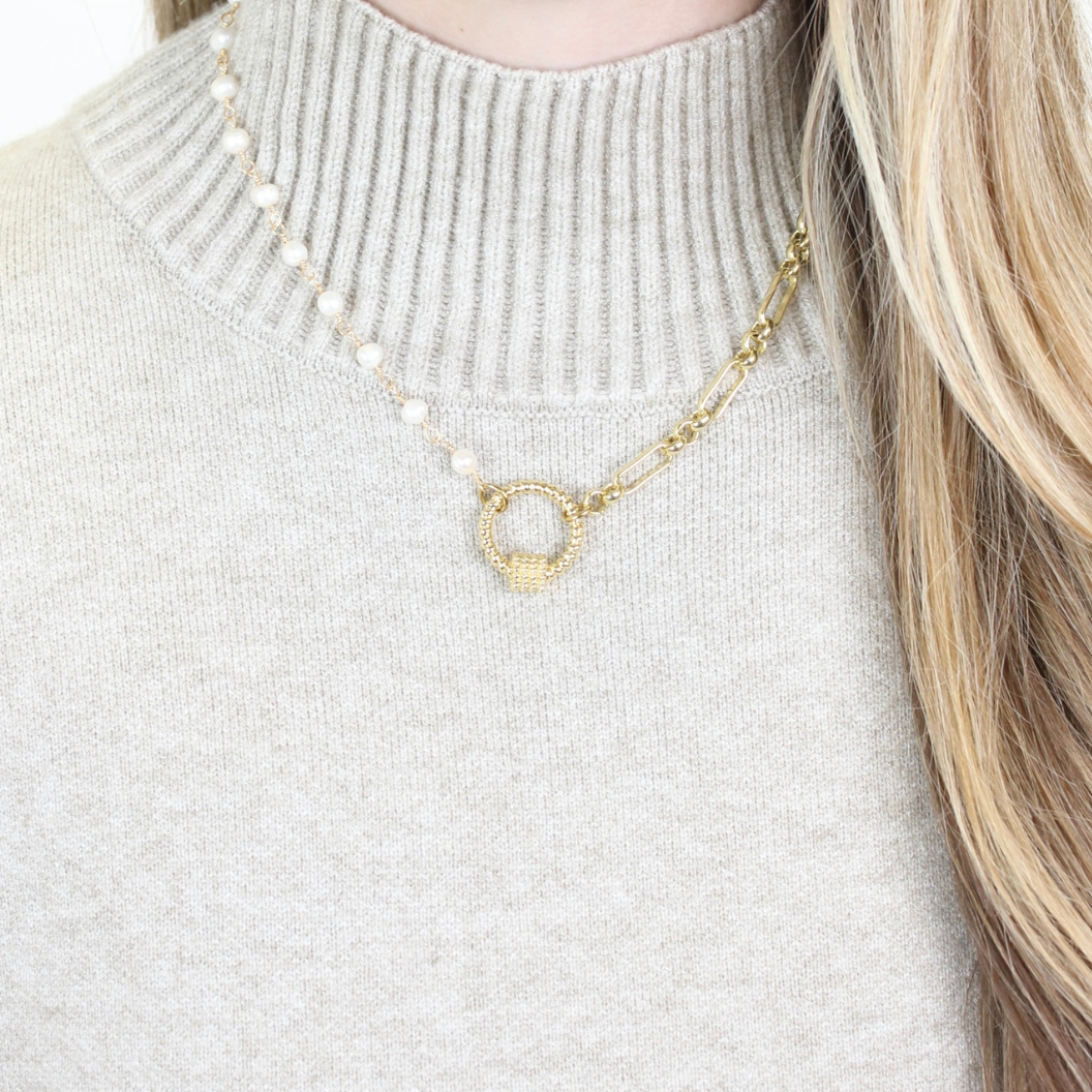 Front of the The Annabeth Necklace with our Round Bella Carabiner