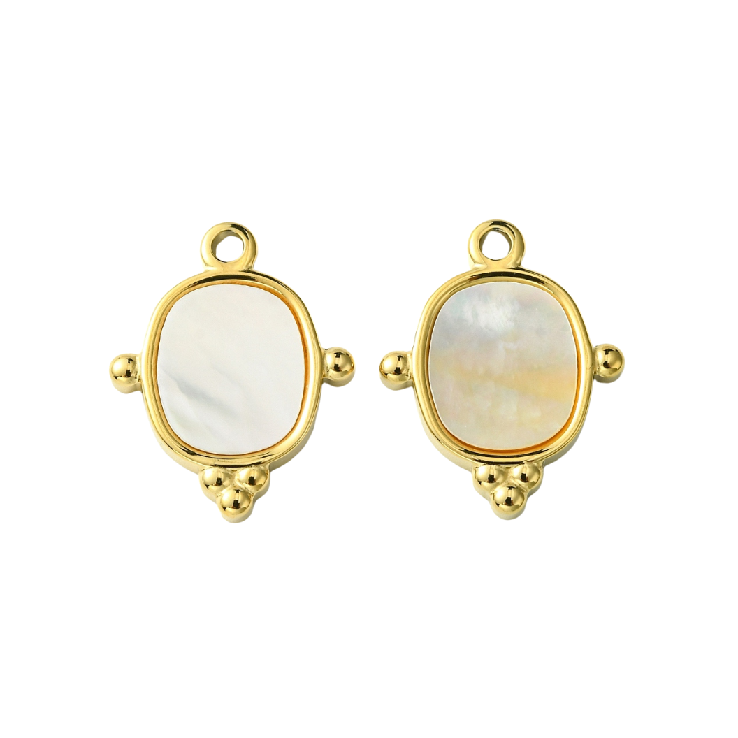Front of two Gold Abalone Charm