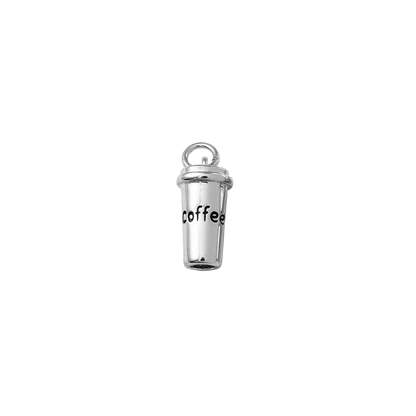 Silver Cup of Ambition Coffee Cup Charm