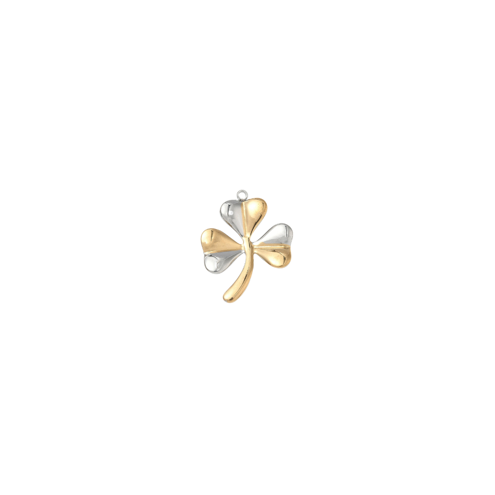 Mixed Metal Shamrock Charm