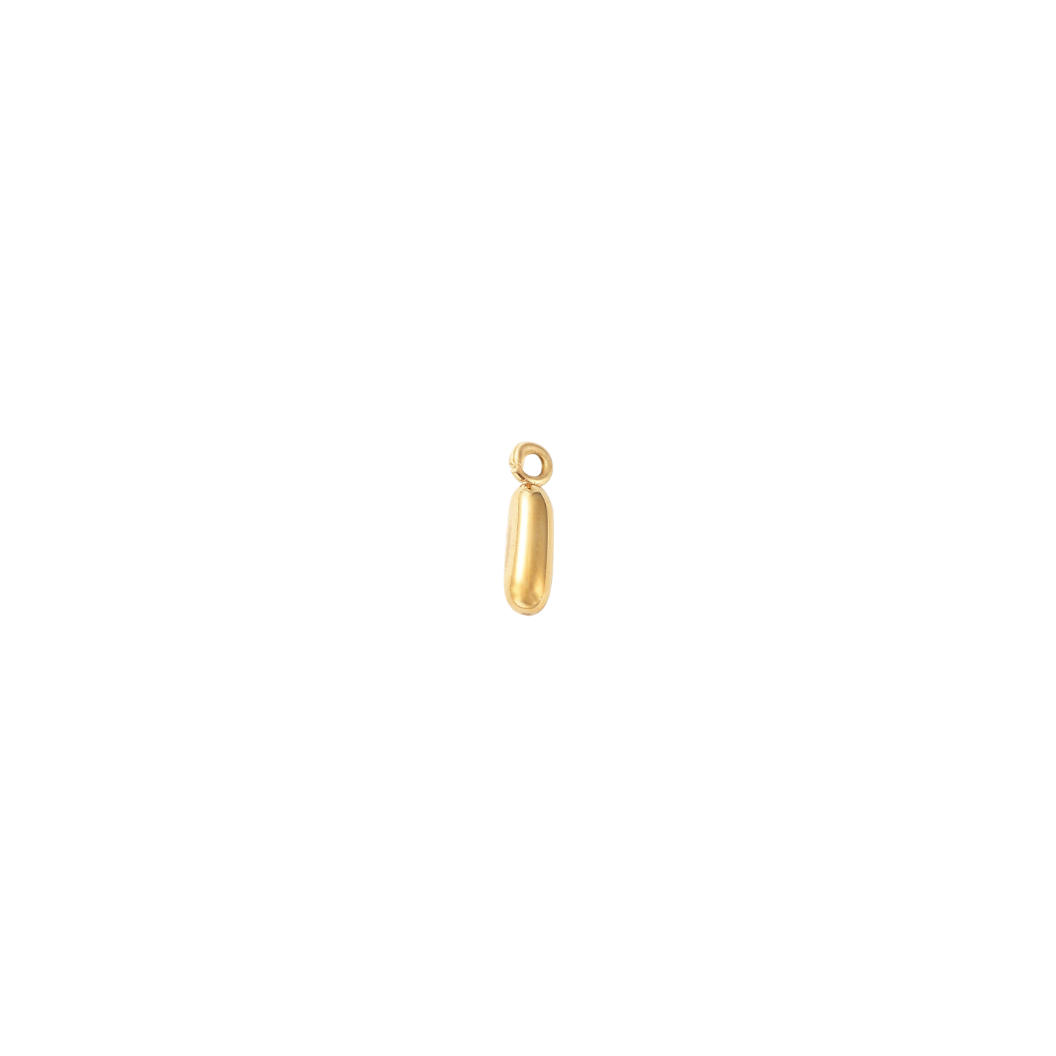 Gold letter I with white background