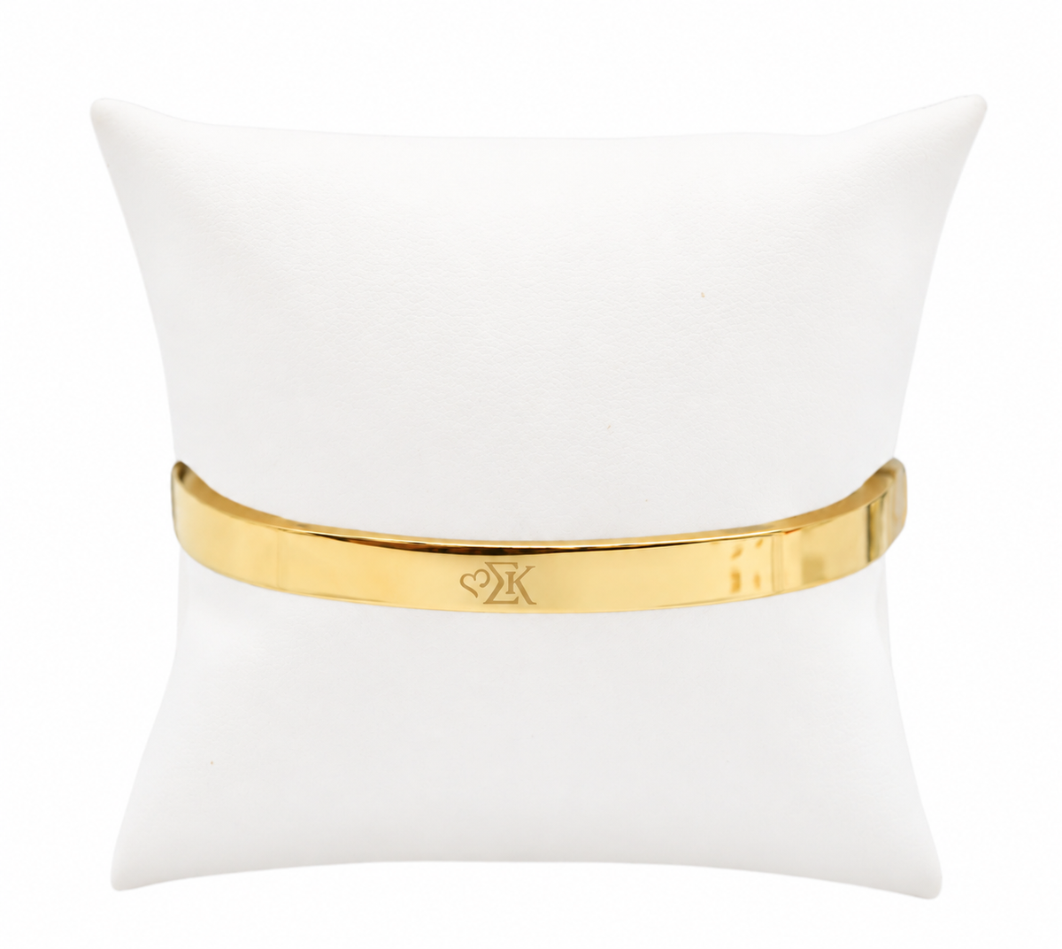 Sigma Kappa Gold Bangle Bracelet | Waterproof, Hypoallergenic & Tarnish Resistant