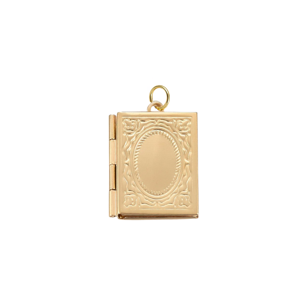 Gold Once Upon A Time Book Locket Charm