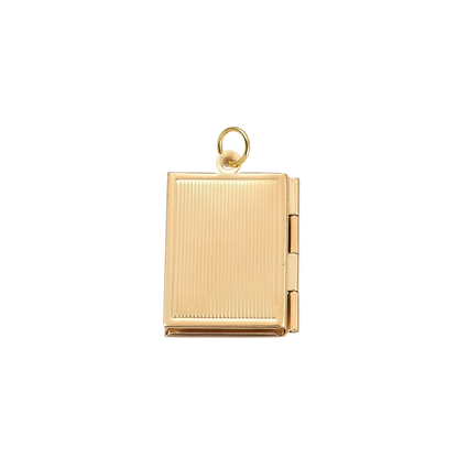 Gold Once Upon A Time Book Locket Charm