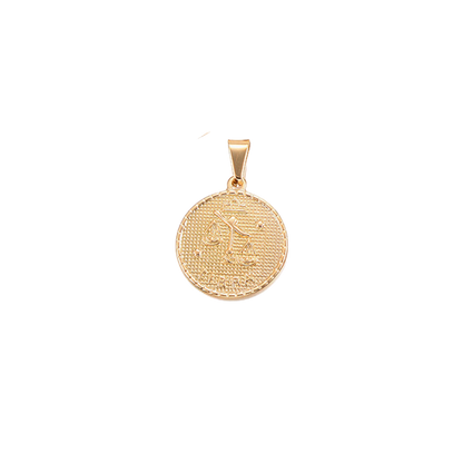 Gold Zodiac Disc Charm