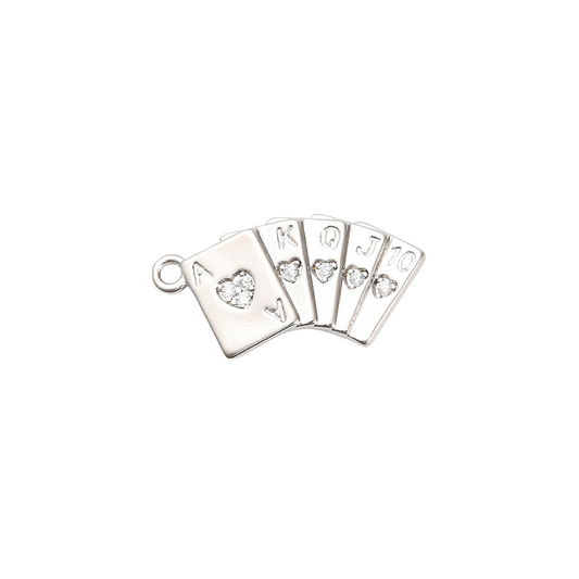 Silver Royal Heart Suite Charm