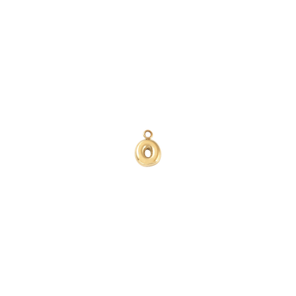 gold letter O on a white background 