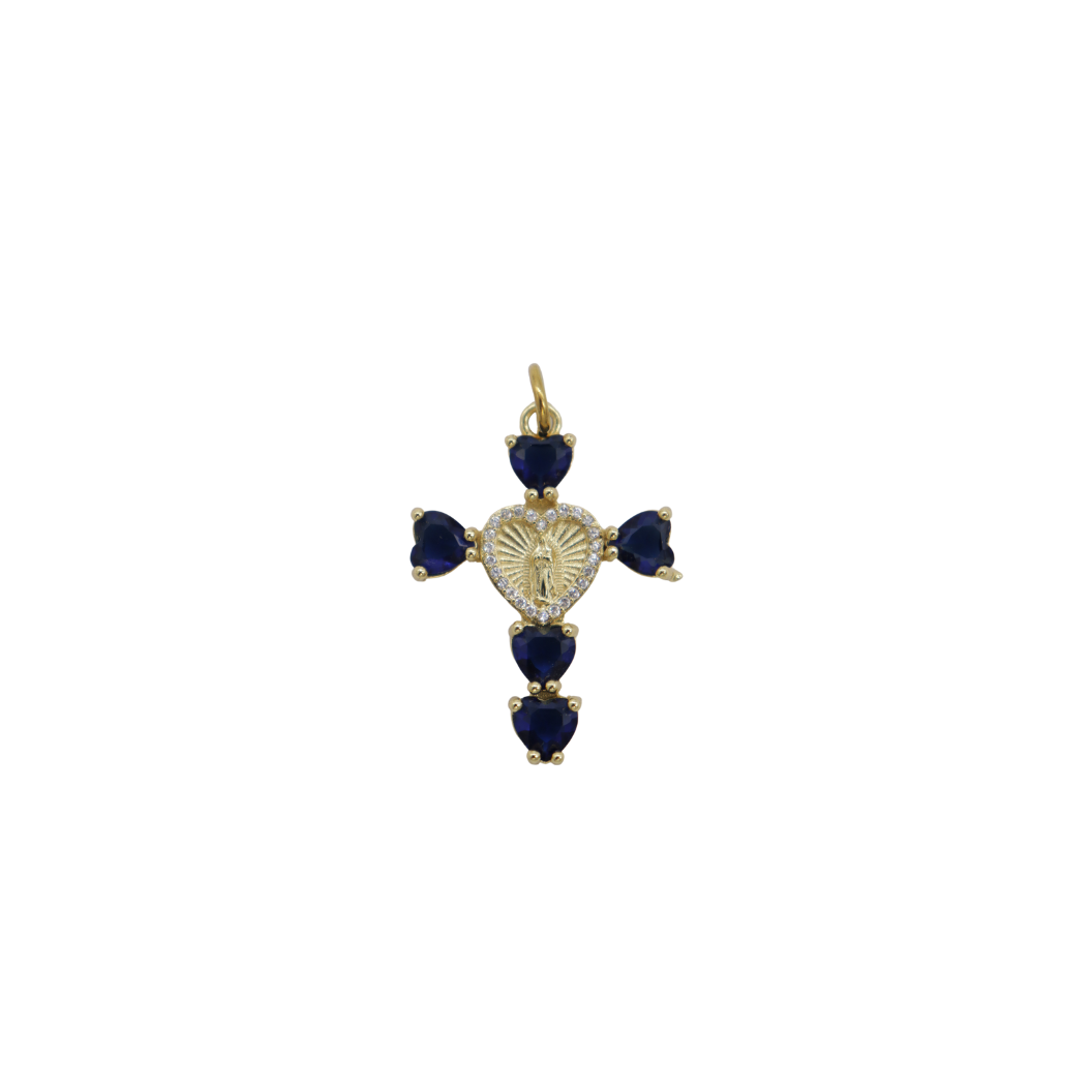 Gold Virgin Mary Cross Charm-Assorted