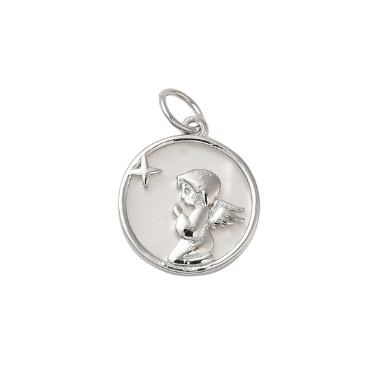 Front view of the Silver Heaven's Glimmer Charm