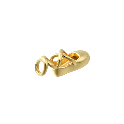 Side view of the Gold Ballerina Slipper