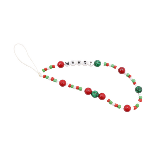 "Merry" - Beaded Phone Chain