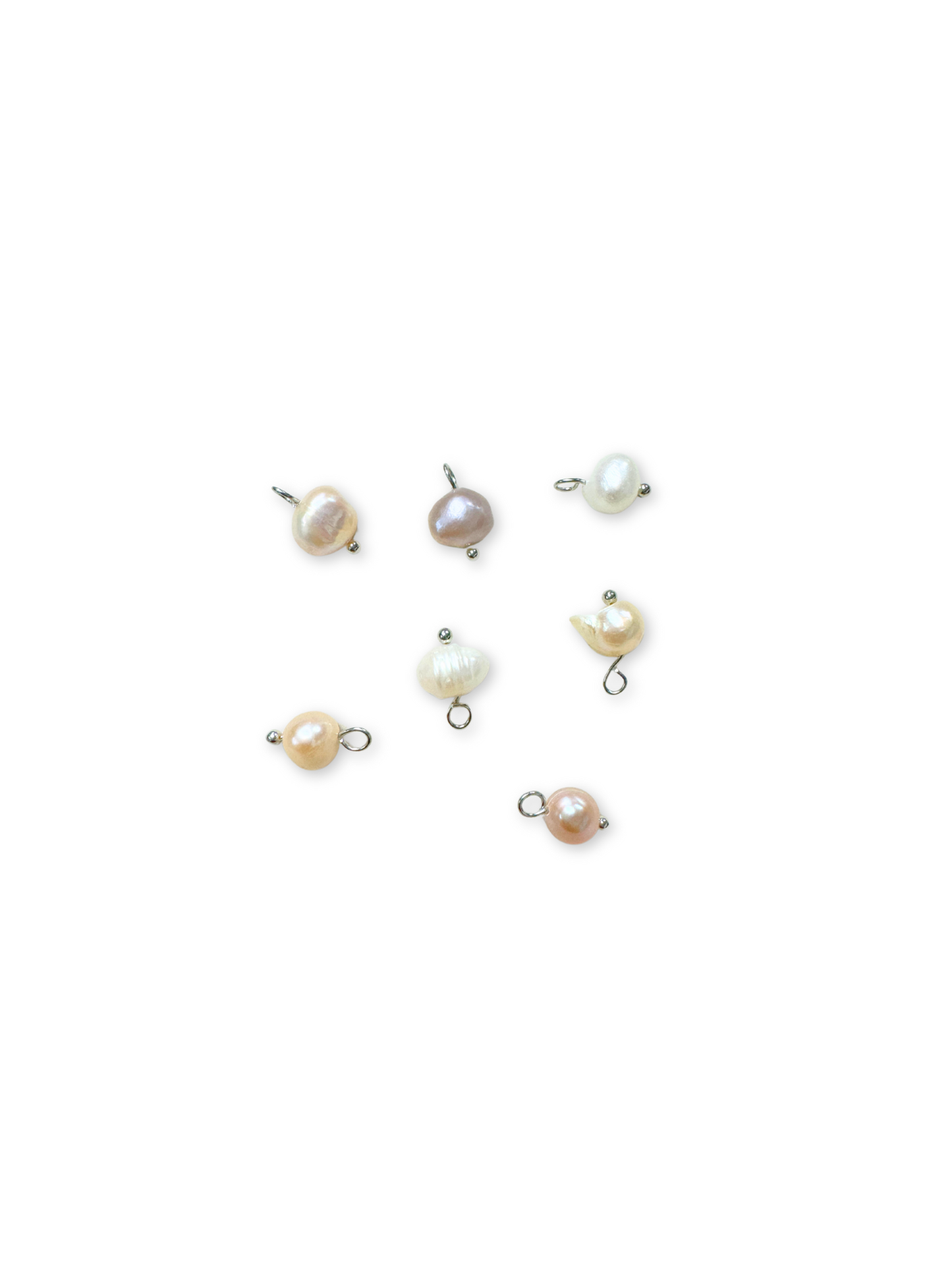 * Silver Natural Freshwater Pearl Charms