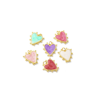 Studded Heart Charm