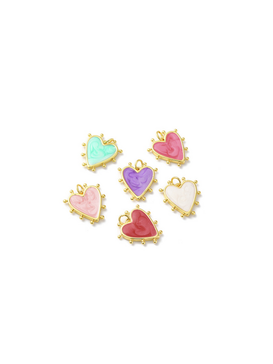 Studded Heart Charm