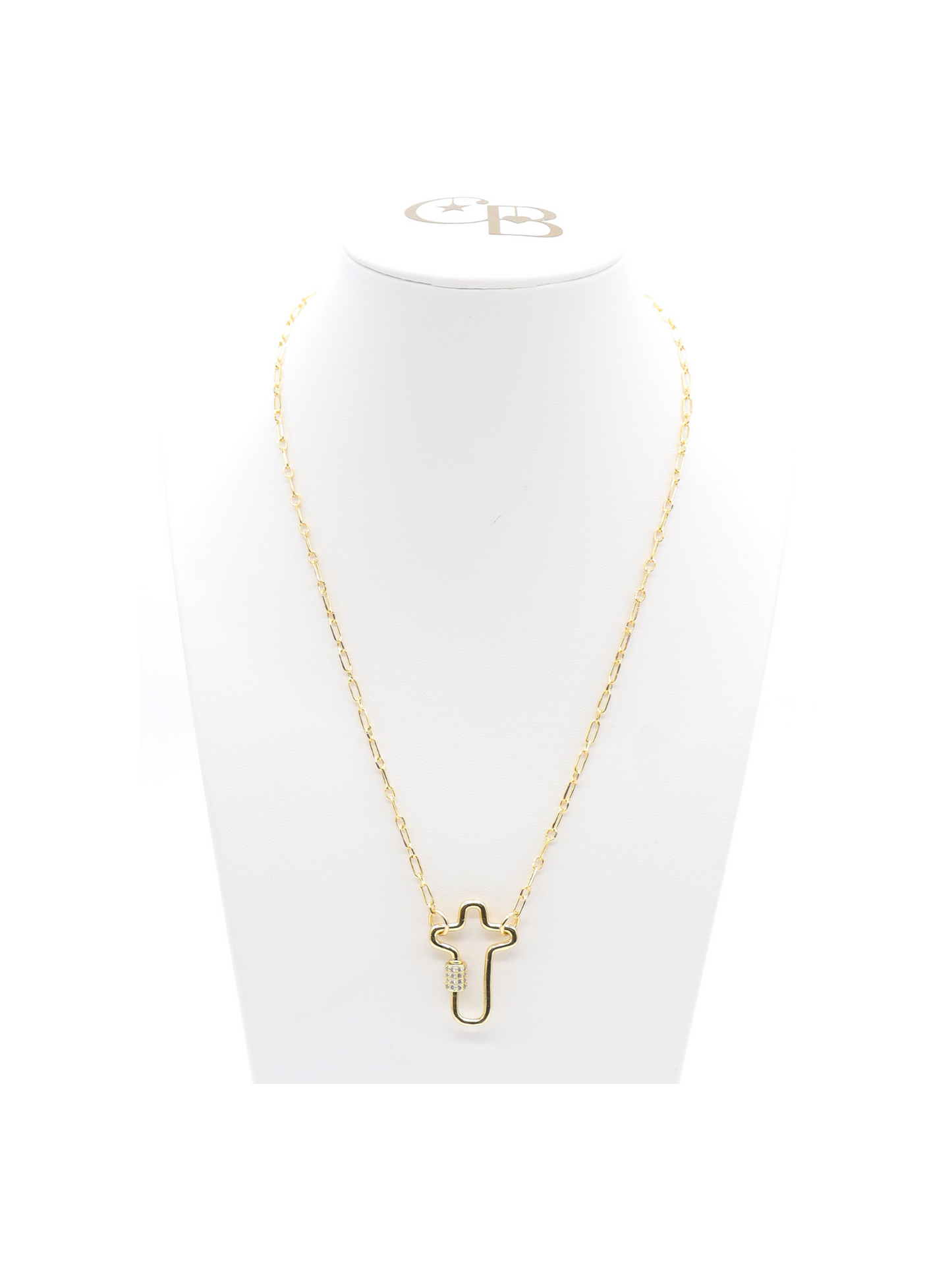 Gold Madilyn Necklace with Mary Carabiner