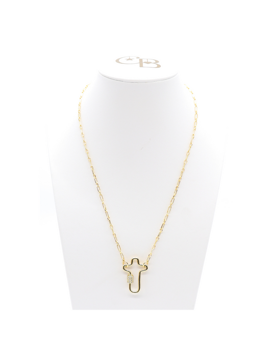 Gold Madilyn Necklace with Mary Carabiner