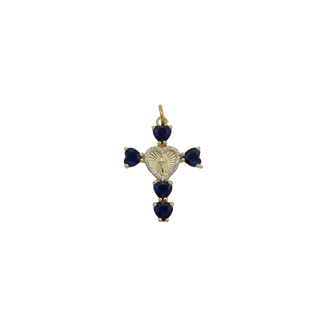 Gold Virgin Mary Cross Charm-Assorted