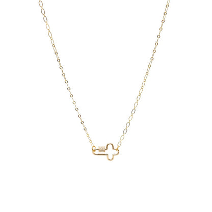 Gold Christie Necklace with Mary Carabiner