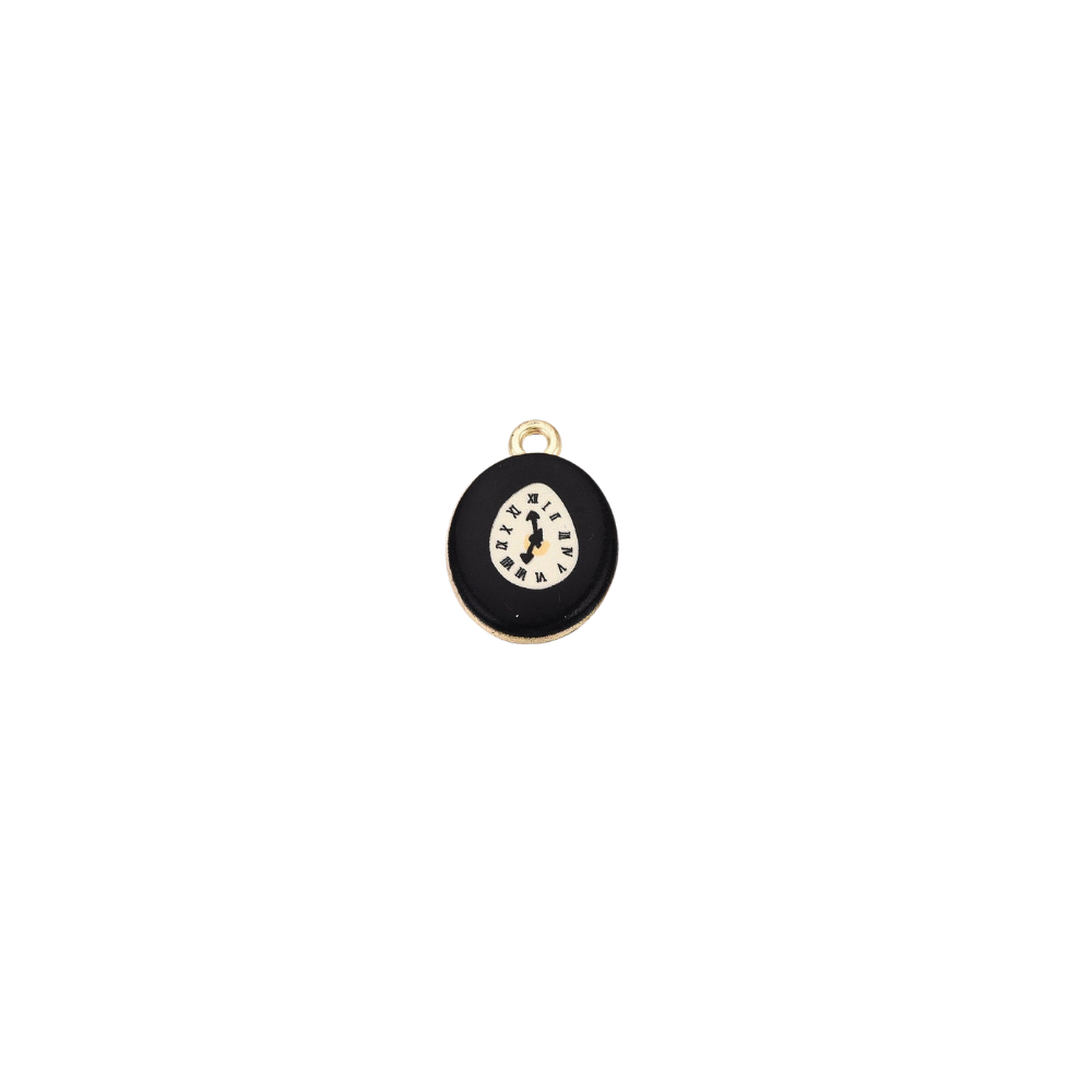 Gold Vintage Clock Charm