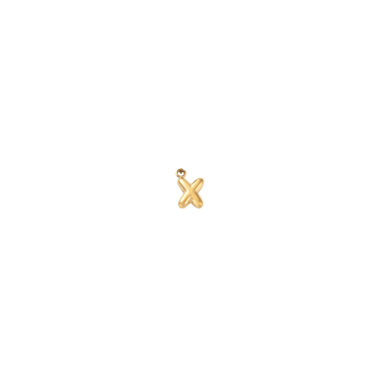 gold letter "X" on a white background